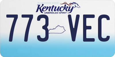 KY license plate 773VEC