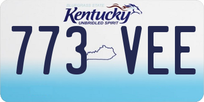 KY license plate 773VEE