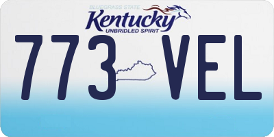 KY license plate 773VEL