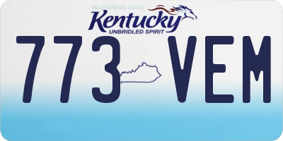 KY license plate 773VEM