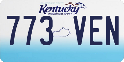 KY license plate 773VEN