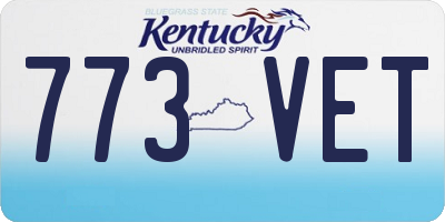 KY license plate 773VET
