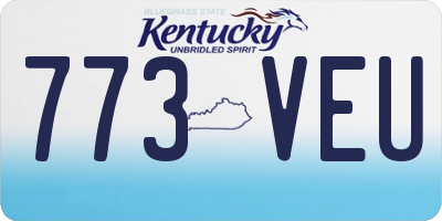 KY license plate 773VEU