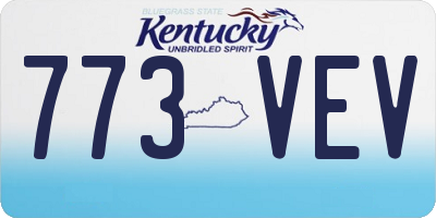 KY license plate 773VEV
