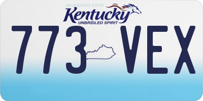 KY license plate 773VEX