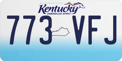KY license plate 773VFJ
