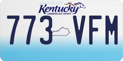 KY license plate 773VFM