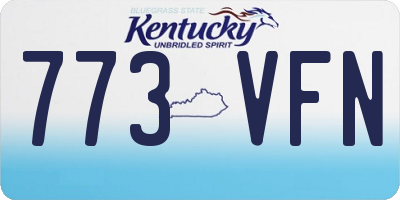 KY license plate 773VFN