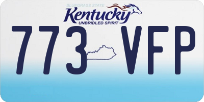 KY license plate 773VFP