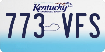 KY license plate 773VFS