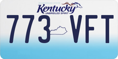 KY license plate 773VFT