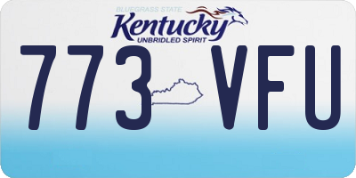 KY license plate 773VFU