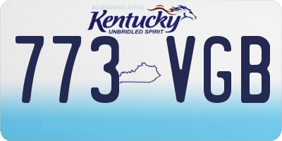KY license plate 773VGB