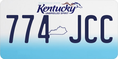 KY license plate 774JCC