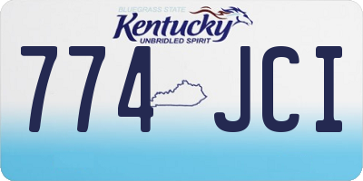 KY license plate 774JCI