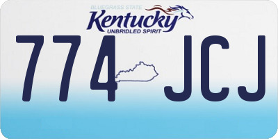 KY license plate 774JCJ