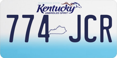 KY license plate 774JCR