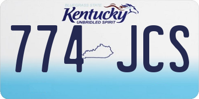 KY license plate 774JCS