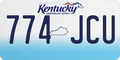 KY license plate 774JCU