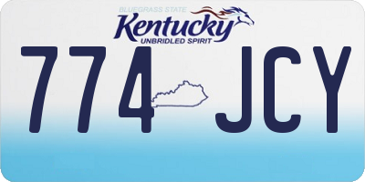 KY license plate 774JCY