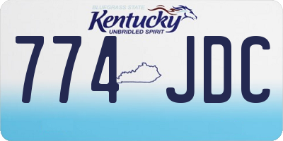 KY license plate 774JDC