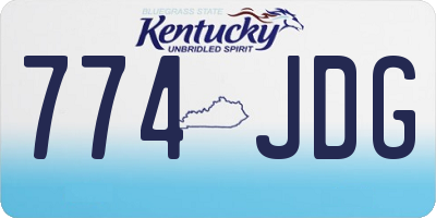 KY license plate 774JDG