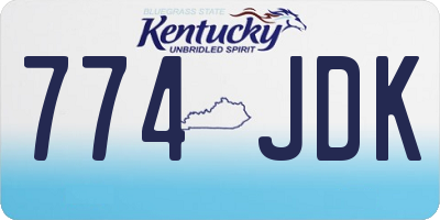 KY license plate 774JDK