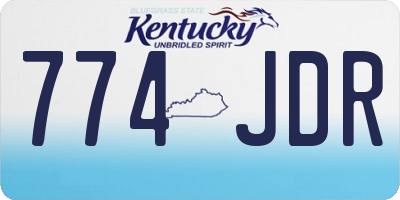 KY license plate 774JDR