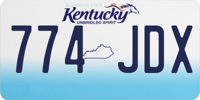 KY license plate 774JDX
