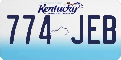 KY license plate 774JEB