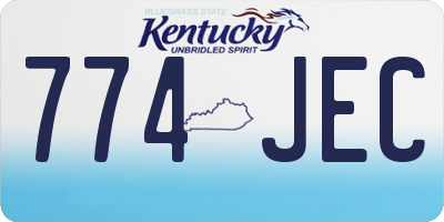 KY license plate 774JEC