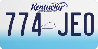 KY license plate 774JEO