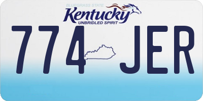 KY license plate 774JER