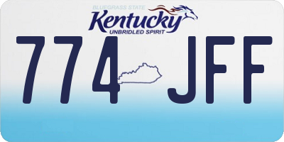 KY license plate 774JFF