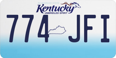 KY license plate 774JFI