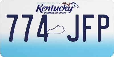 KY license plate 774JFP