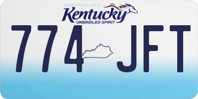 KY license plate 774JFT