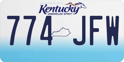 KY license plate 774JFW