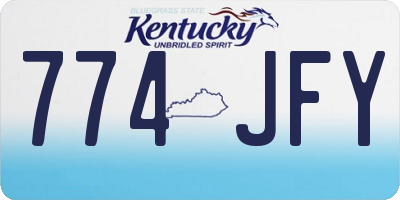 KY license plate 774JFY