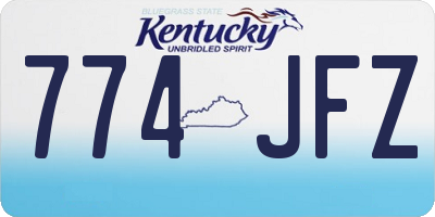 KY license plate 774JFZ