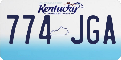 KY license plate 774JGA