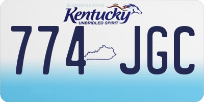 KY license plate 774JGC