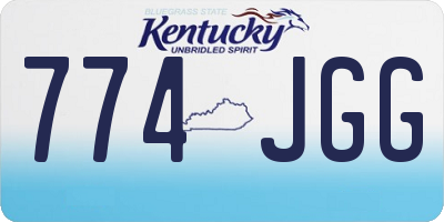 KY license plate 774JGG
