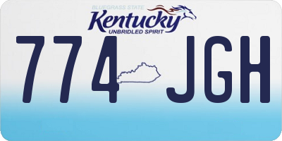KY license plate 774JGH