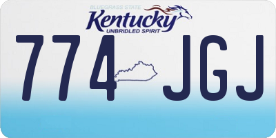 KY license plate 774JGJ