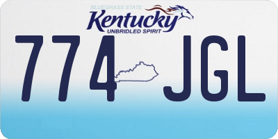 KY license plate 774JGL