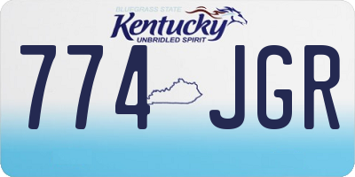 KY license plate 774JGR
