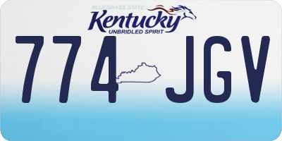 KY license plate 774JGV