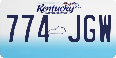 KY license plate 774JGW