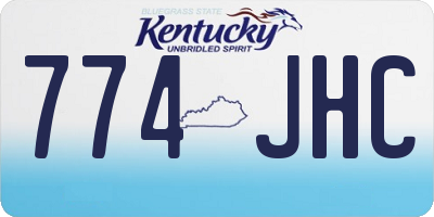 KY license plate 774JHC